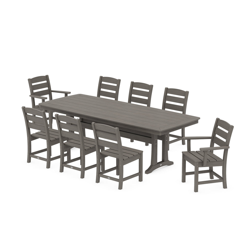 Lakeside 9-Piece Dining Set with Trestle Legs